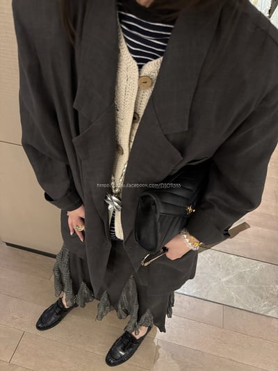 不規則拼接雪紡裙4