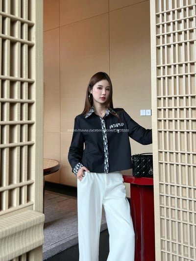Dior老花拼接襯衫6