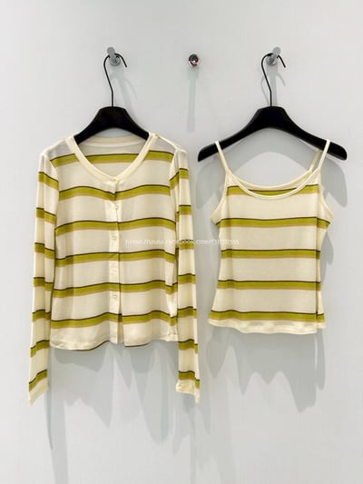 條紋兩件套(小外套+背心)8