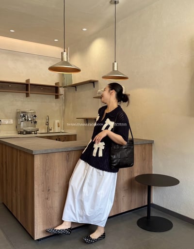 蝴蝶結針織短袖上衣7