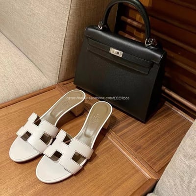 愛馬仕粗跟拖鞋13