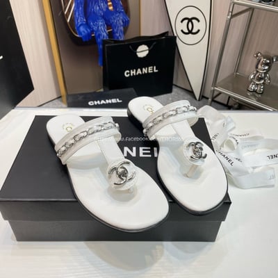 小香夾腳扣鏈條人字拖鞋17