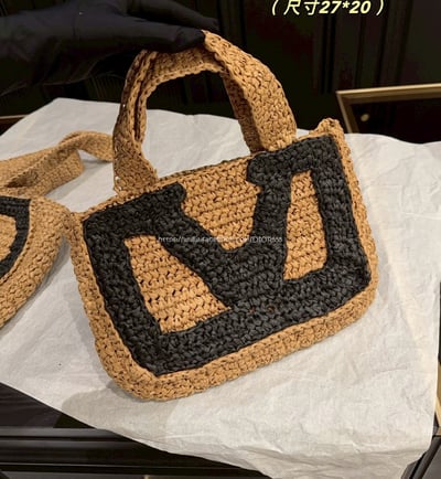 Valentino VLogo草編包6
