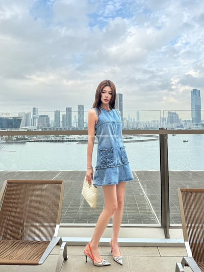 小香洗水牛仔棉裙5