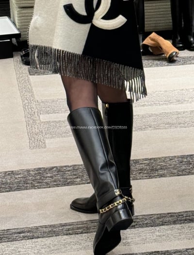 小香鏈條高筒長靴/騎士靴2