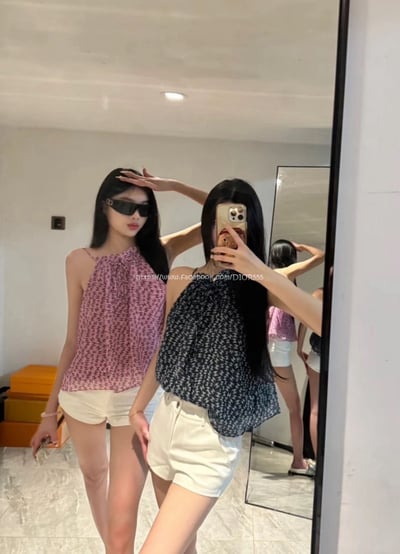 小香度假風滿印背心3