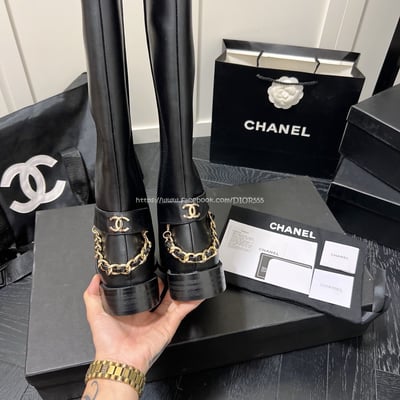 小香鏈條高筒長靴/騎士靴9