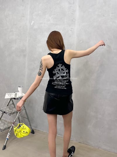 克羅心鈕扣十字印花背心5