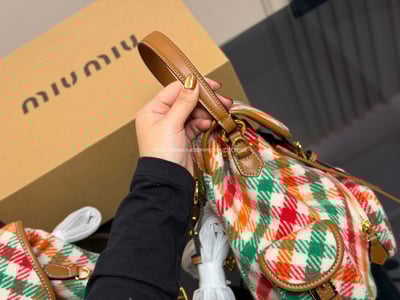 Miu Miu格紋泰迪後背包6