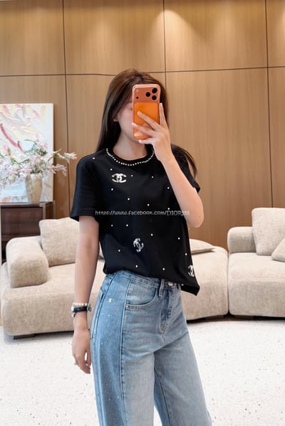 小香燙鑽雙C滿印珍珠上衣 4