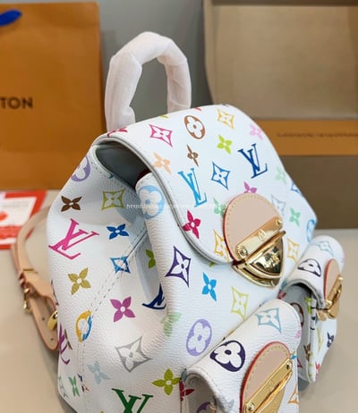LV白3彩後背包9