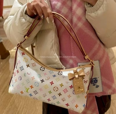  LV白三彩橫版Carryall1