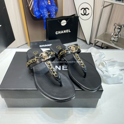 小香夾腳扣鏈條人字拖鞋13