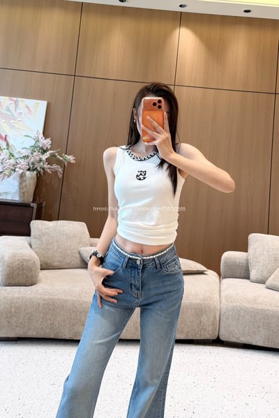 小香鏈條微喇牛仔褲4