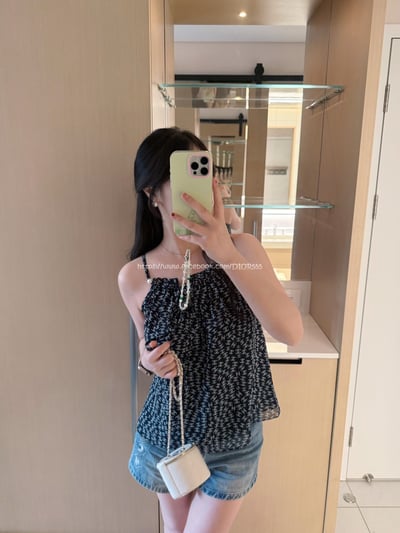 小香度假風滿印背心6