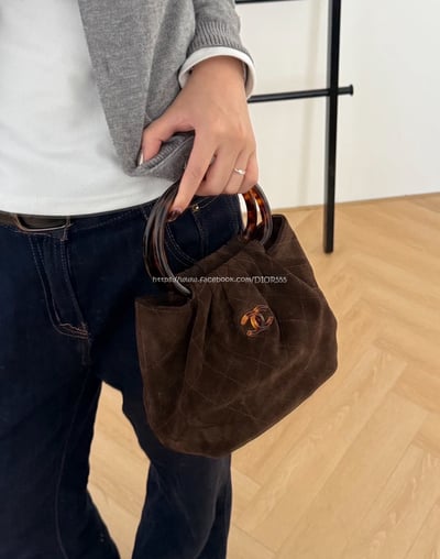 小香麂皮元寶手提包3