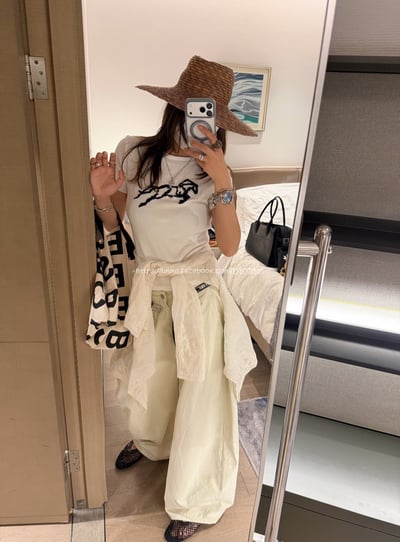 高腰闊腿彎刀褲3