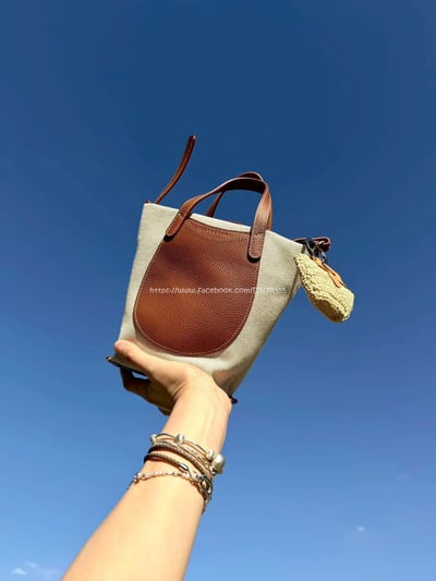 longchamp 帆布水桶包5