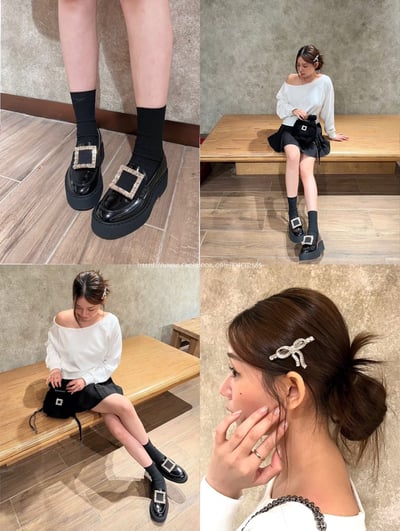 Rv厚底方扣樂福鞋7