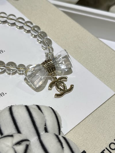 小香蝴蝶結金色項鍊choker2