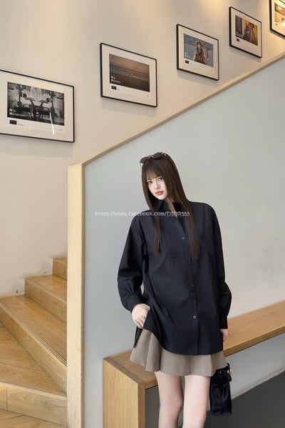 Loewe素色皮牌襯衫6