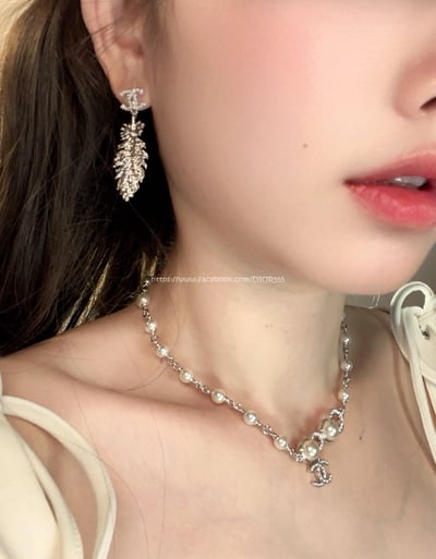 小香麥穗羽毛長款耳環3