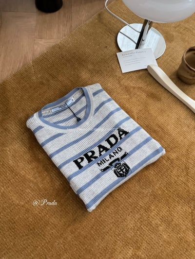 prada冰絲條紋上衣10