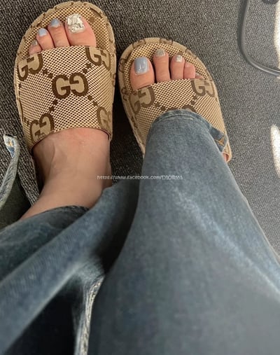 Gucci 刺繡厚底拖鞋8