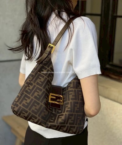 Fendi zucca 老花牛角包5