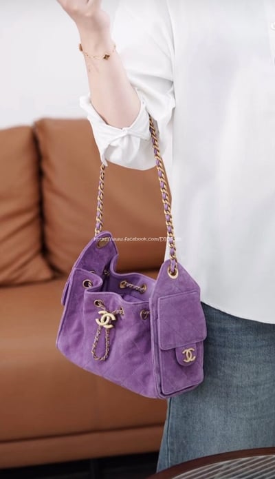 小香mini麂皮抽繩水桶包2