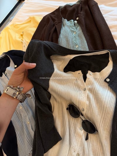 假兩件針織小外套14