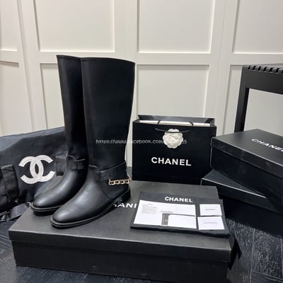 小香鏈條高筒長靴/騎士靴1