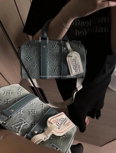 Lv 牛仔keepall 枕頭包6