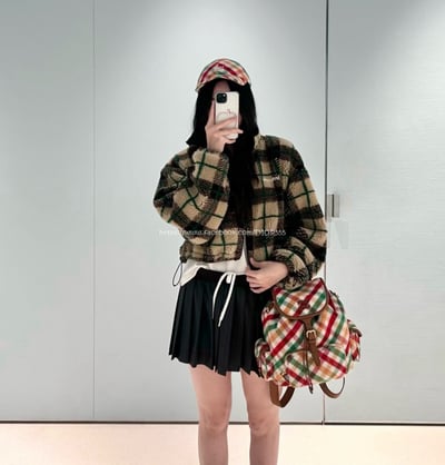 Miu Miu格紋泰迪後背包3