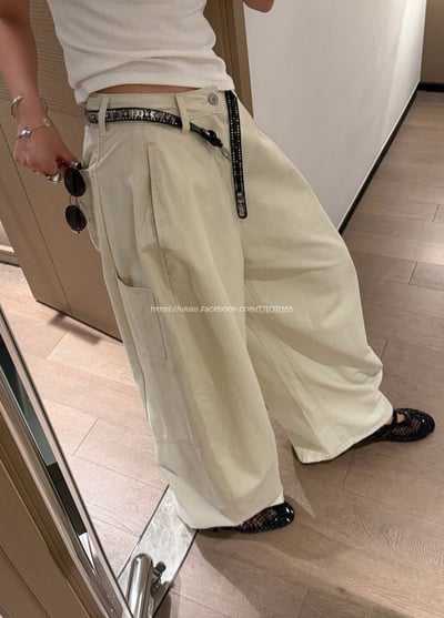 高腰闊腿彎刀褲1