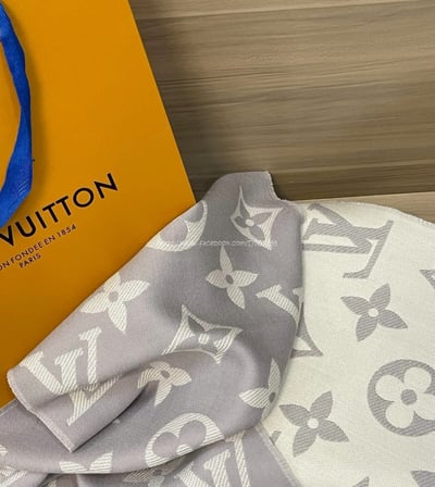 LV 灰白漸層圍巾7