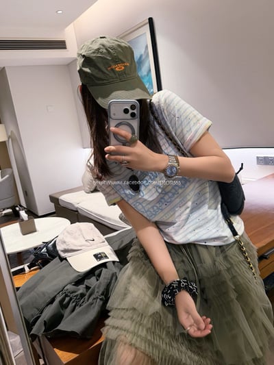 荷葉邊網紗短裙8