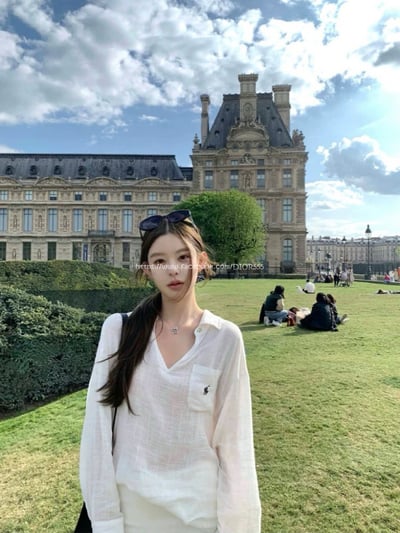 Polo亞麻襯衫上衣 9