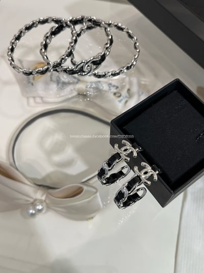 小香丹寧牛仔穿鏈耳環10