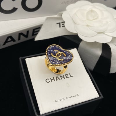 小香牛仔藍愛心戒指6