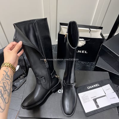 小香鏈條高筒長靴/騎士靴7