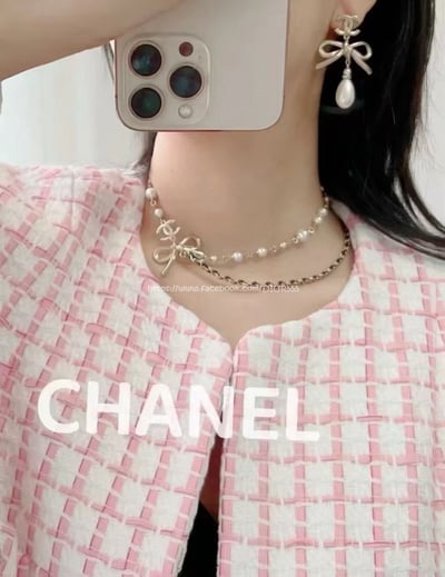 小香大蝴蝶結珍珠耳環3