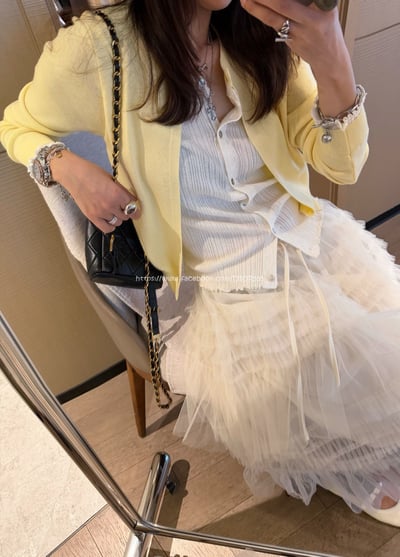 假兩件針織小外套5