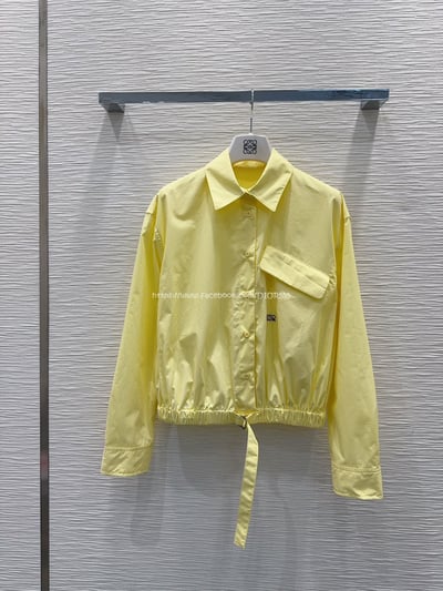 Loewe檸檬黃抽繩襯衫5