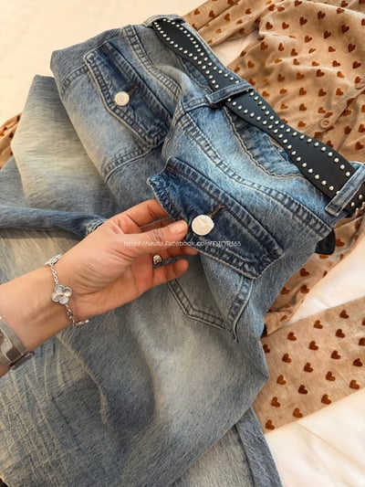  顯瘦微喇牛仔褲(送皮帶)9