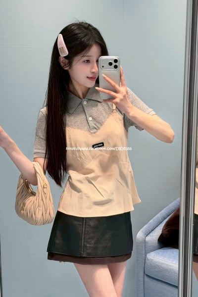 miumiu灰色假二件上衣1