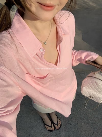 Polo亞麻襯衫上衣 8