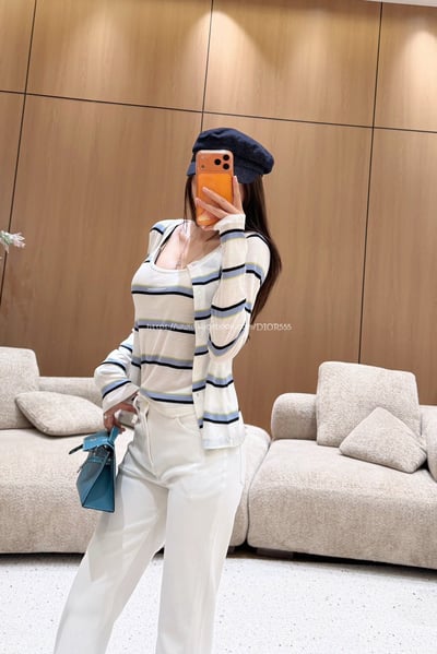 條紋兩件套(小外套+背心)6