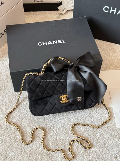 小香絲絨蝴蝶結CF包10