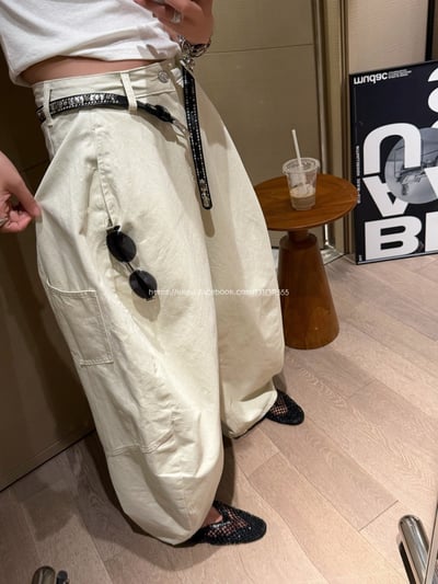 高腰闊腿彎刀褲4